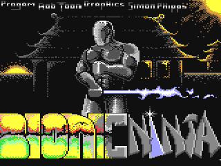 Ninja title screen for Commodore 64